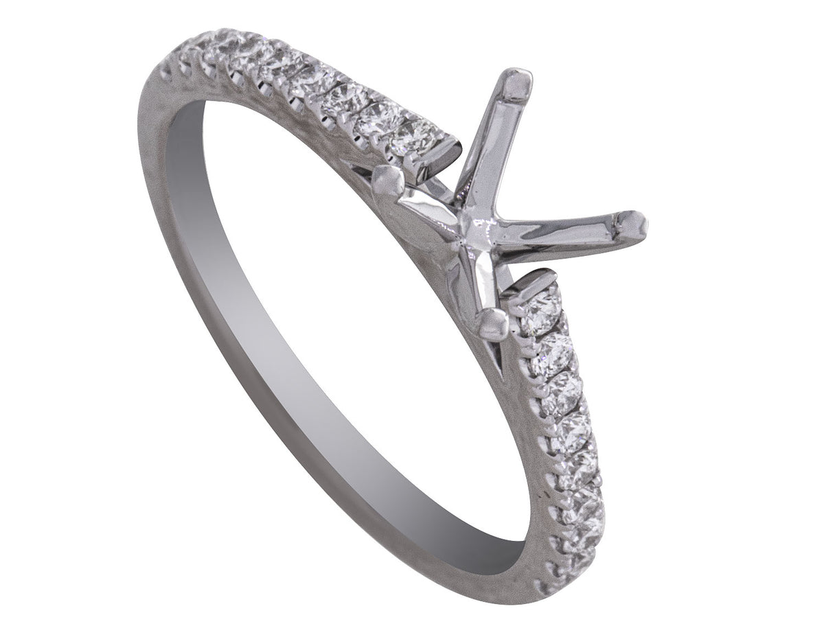 1/4ct. t.w. Diamond Engagement Ring in 14K White Gold