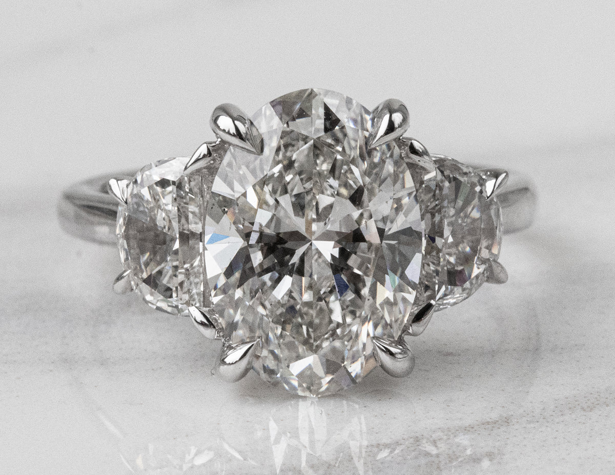 5ct. t.w. Oval Cut Newborn Lab Created Diamond Engagement Ring in 14K White Gold