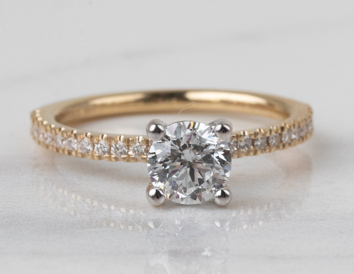 1ct. t.w. Round Cut Kessler 81 Diamond Engagement Ring in 14K Yellow Gold