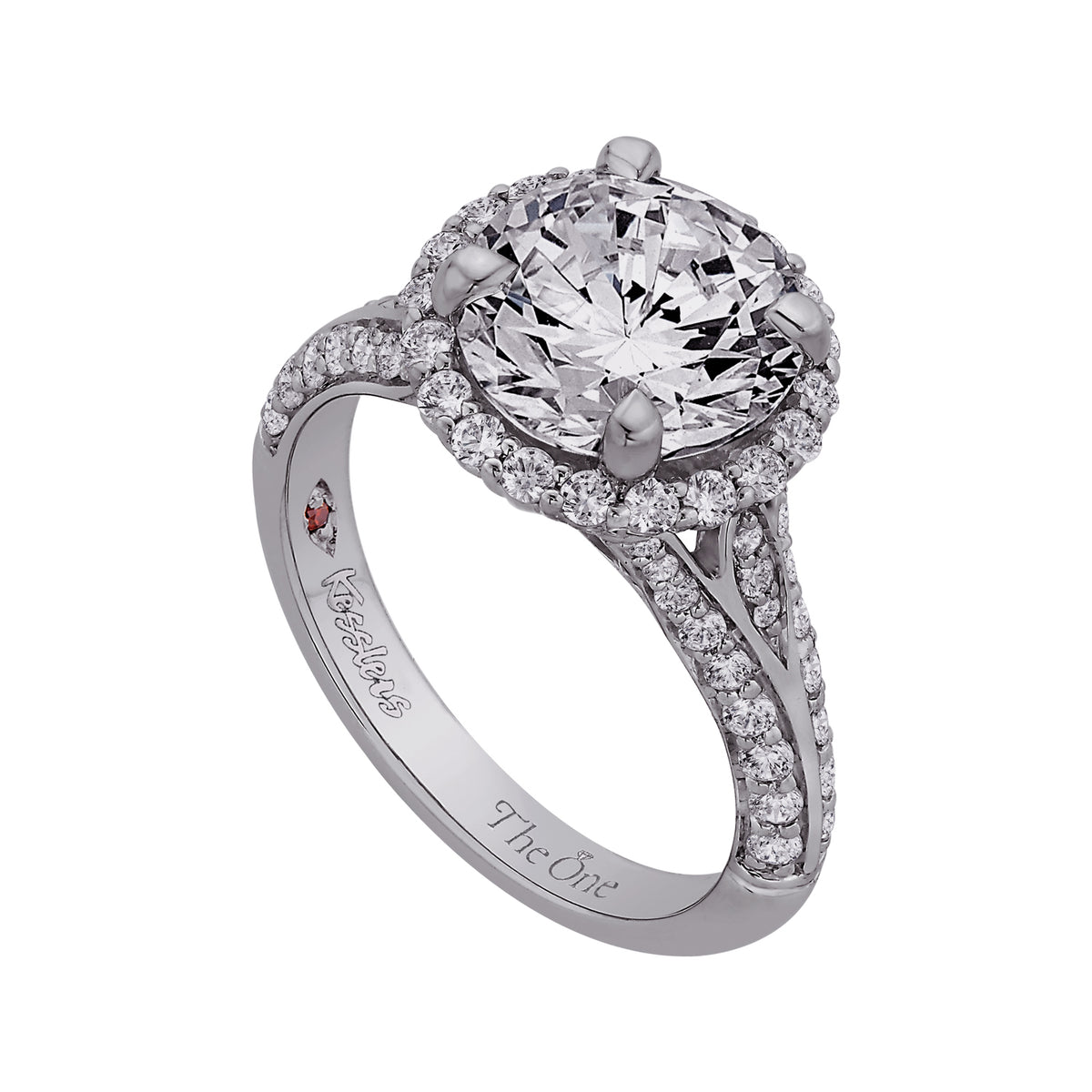 3/4ct. t.w. Round Cut Diamond Engagement Ring in 14K White Gold