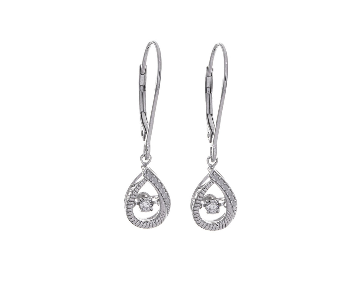 .01ct. t.w. Shimmering Diamond Earrings in Sterling Silver