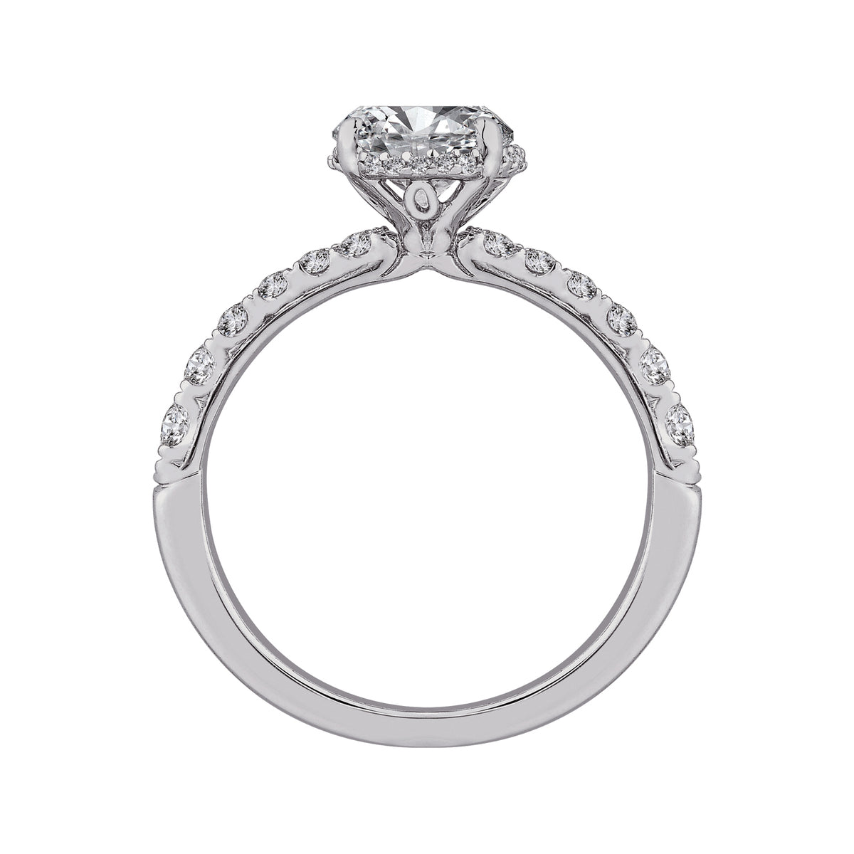 1/2ct. t.w. Round Cut Diamond Engagement Ring in 14K White Gold