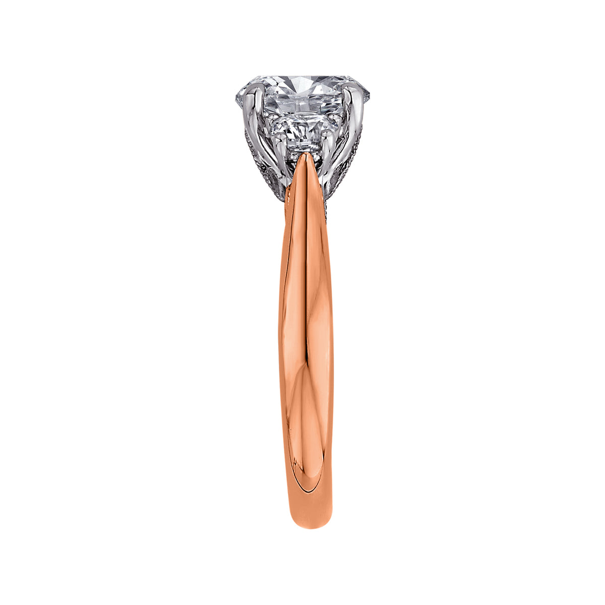 1/2ct. t.w. Diamond Engagement Ring in 14K White and Rose Gold