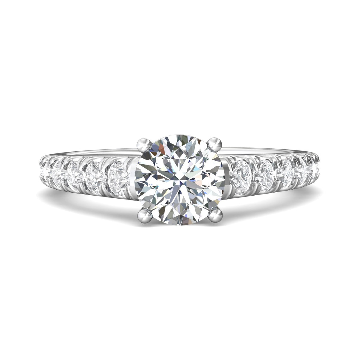 1/2ct. t.w. Round Cut Diamond Engagement Ring in 14K White Gold