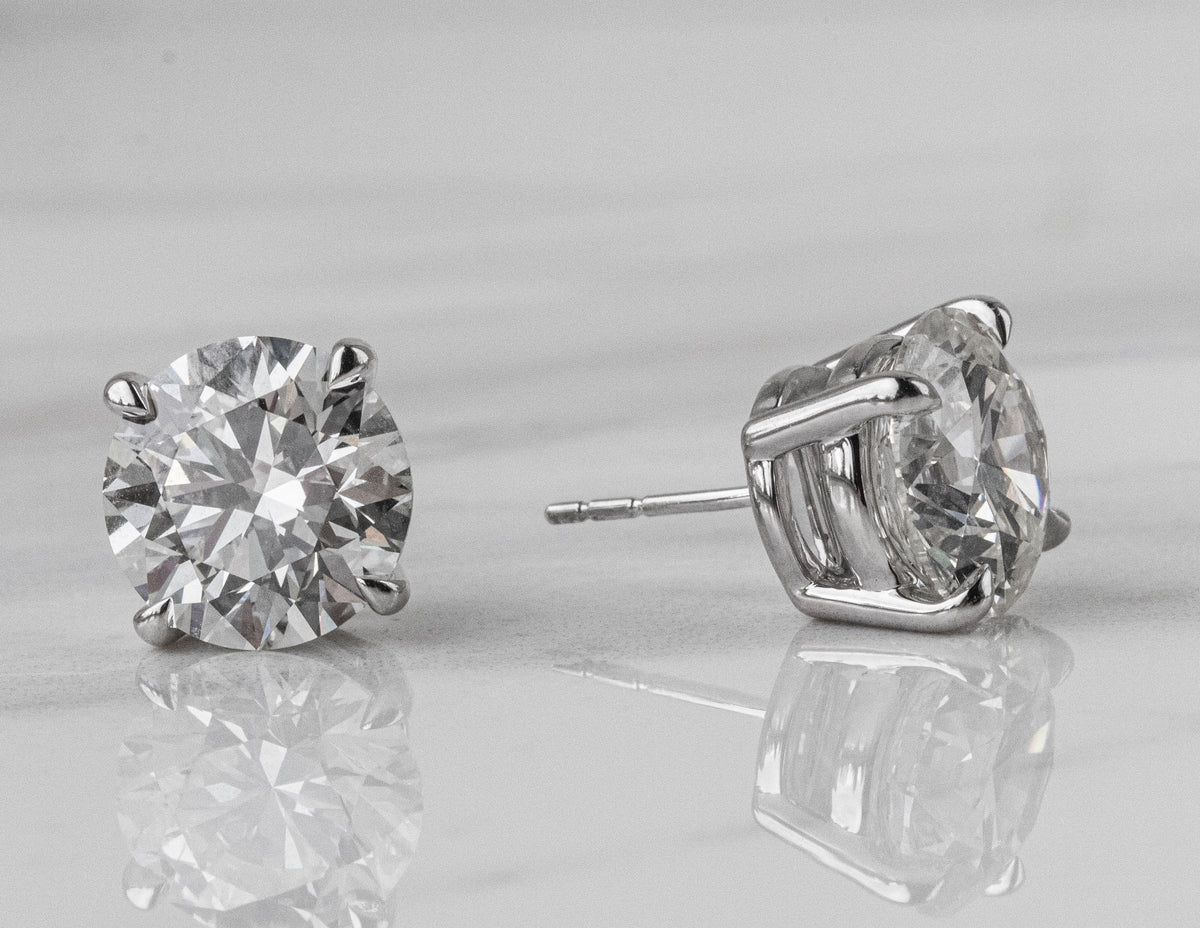 8ct. t.w. Round Brilliant Newborn Lab Created Diamond Stud Earrings in 14K White Gold