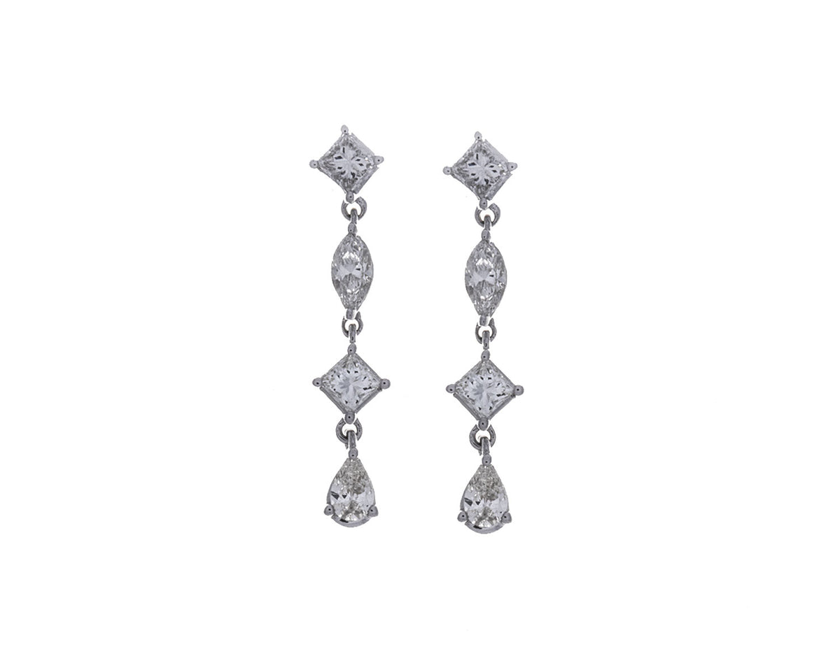 1/2ct. t.w. Diamond Drop Earrings in 14K White Gold
