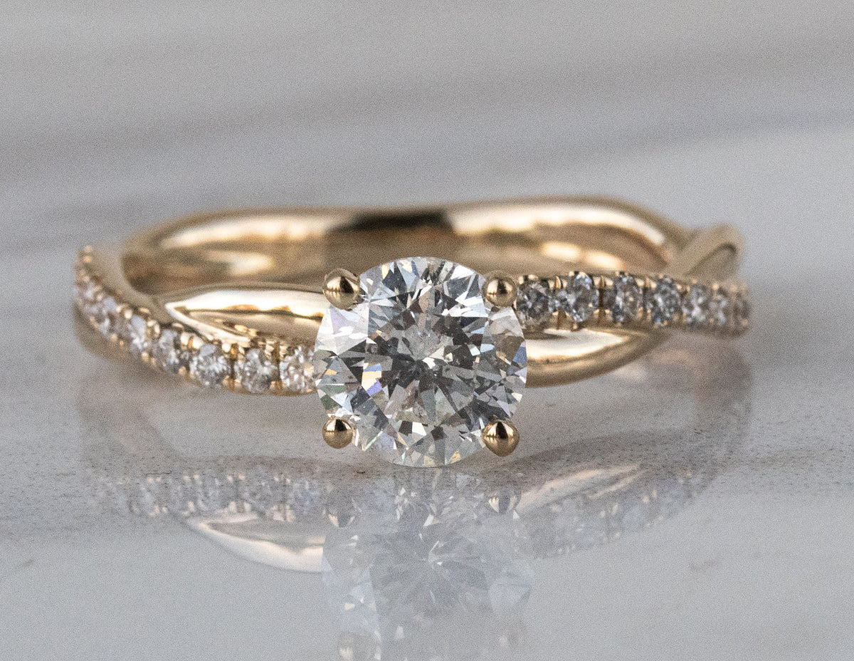 1 1/5ct. t.w. Kessler 81 Round Cut Diamond Engagement Ring in 14K Yellow Gold