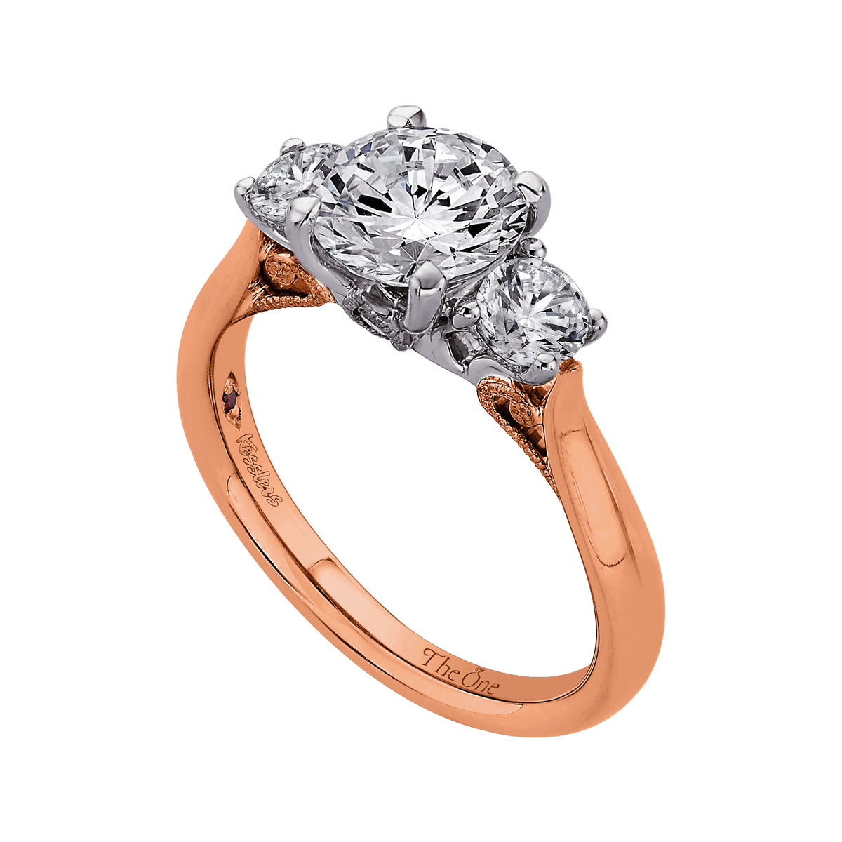 1/2ct. t.w. Diamond Engagement Ring in 14K White and Rose Gold