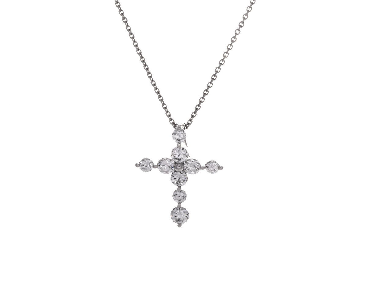 1/2ct. t.w. Newborn Lab Created Diamond Cross Pendant in 14K Yellow Gold