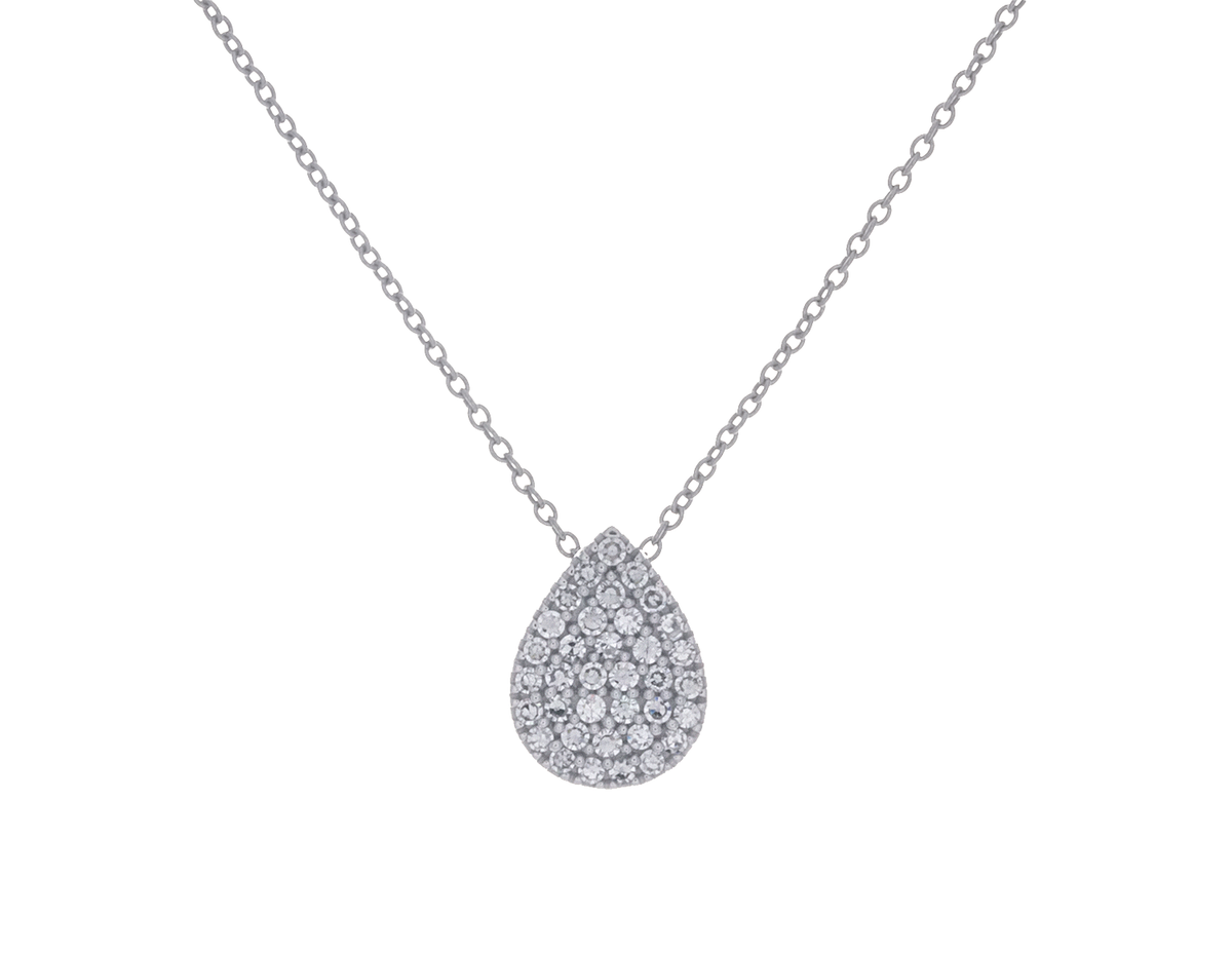 1/5ct. t.w. Pear Shape Newborn Lab Created Diamond Fashion Pendant in Sterling Silver