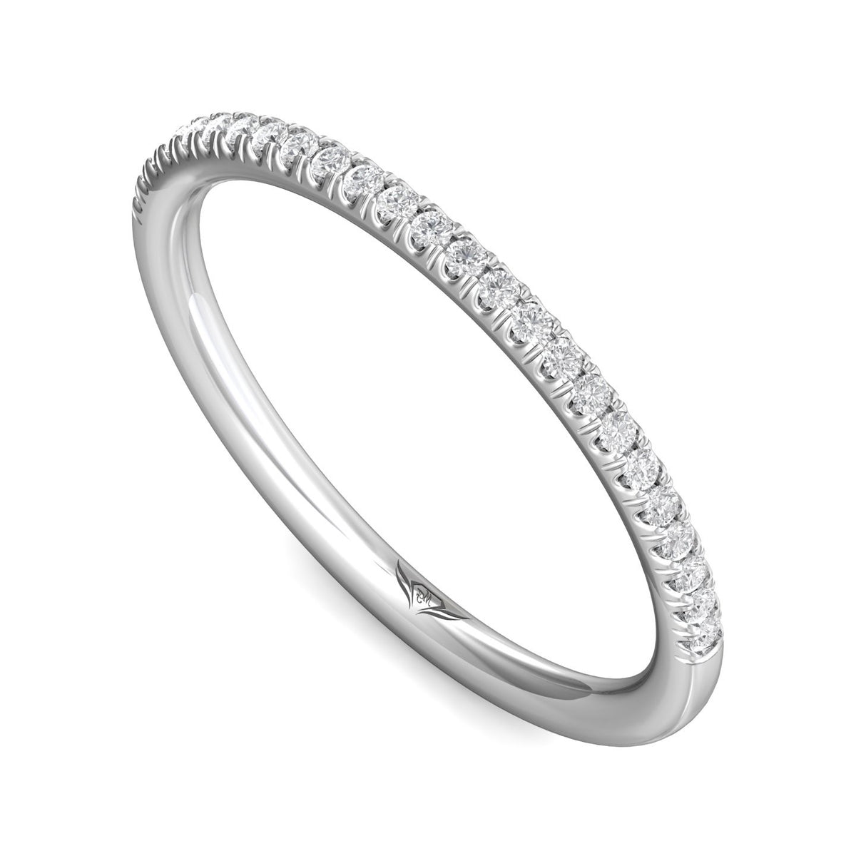 1/7ct. t.w. Round Cut Diamond Wedding Ring in 14K White Gold