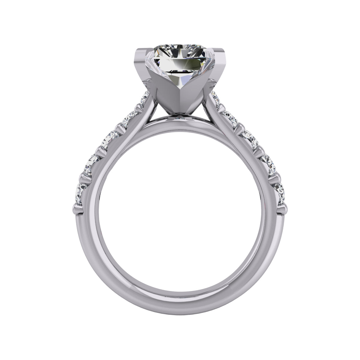 7/8ct. t.w. Diamond Engagement Ring in 14K White Gold