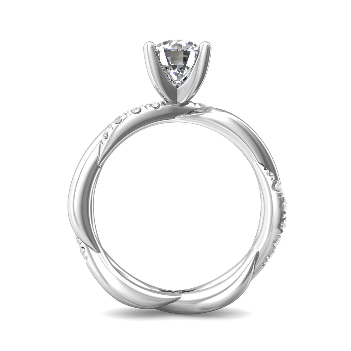 1/3ct. t.w. Round Cut Diamond Engagement Ring in 14K White Gold