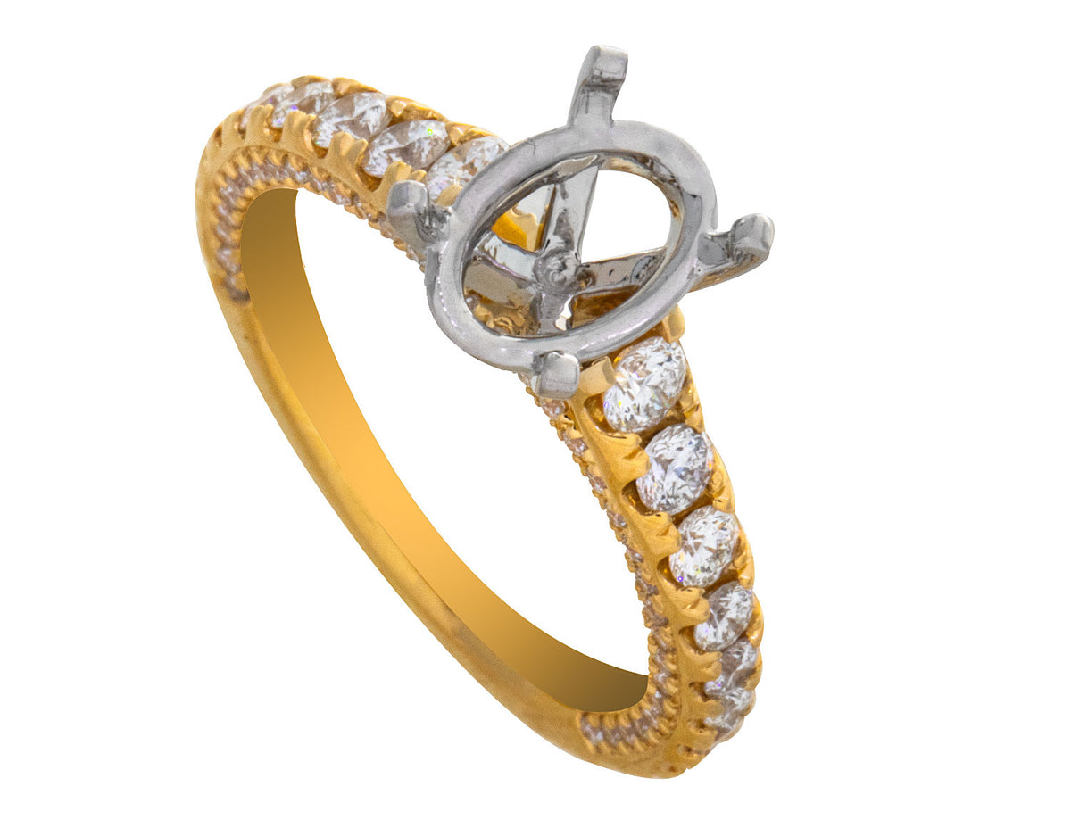 9/10ct. t.w. Kessler 81 Diamond Engagement Ring in 18K Yellow Gold