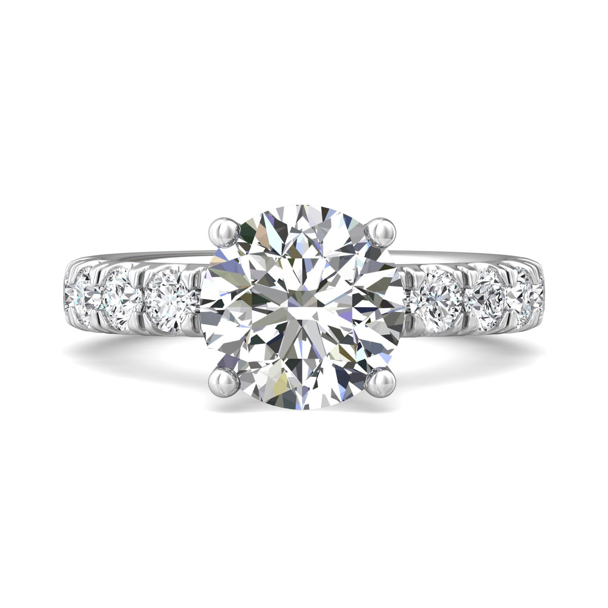7/8ct. t.w. Diamond Engagement Ring in 14K White Gold