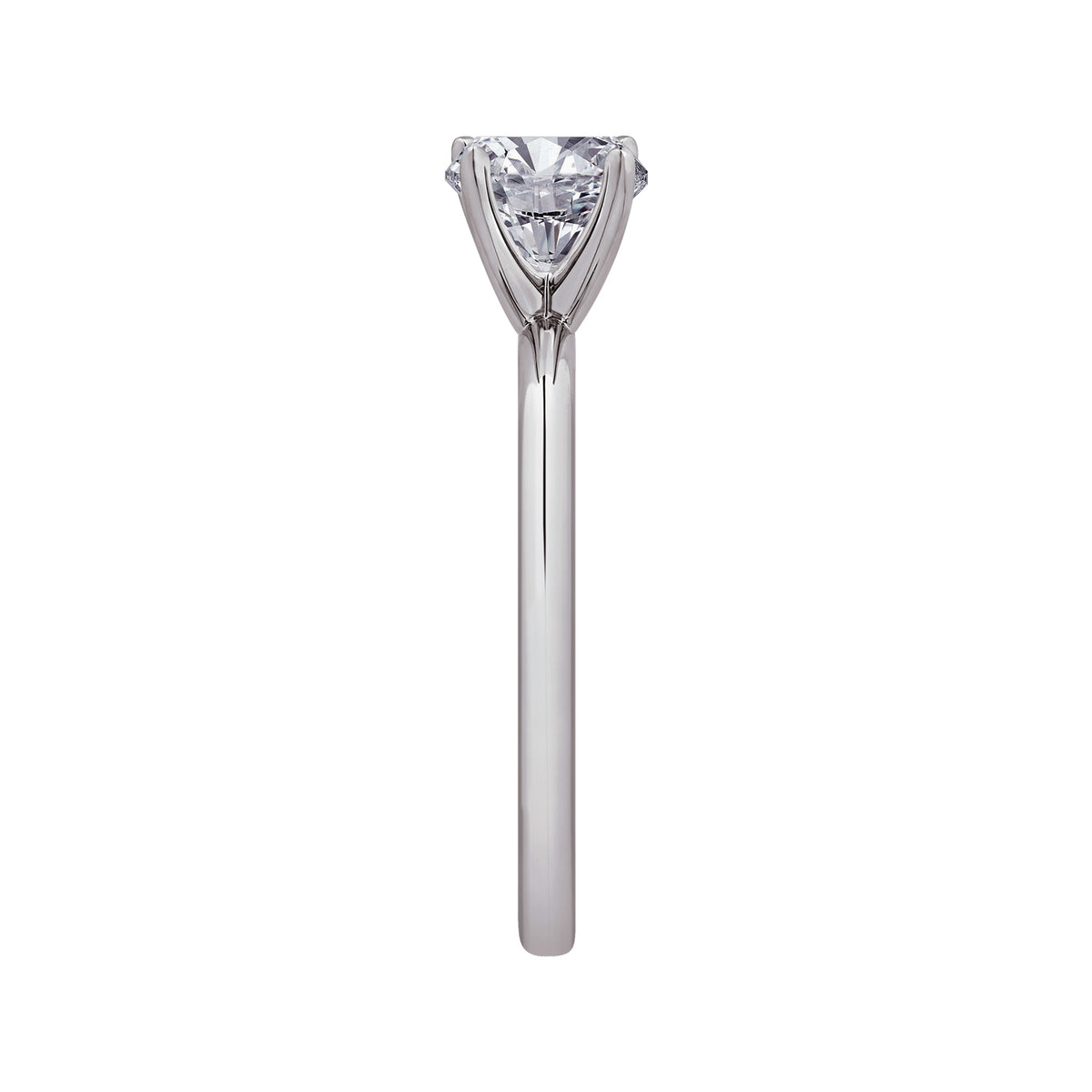 1.75mm Solitaire Engagement Ring in 14K White Gold