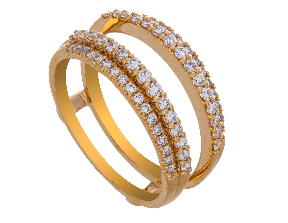 1/2ct. t.w. Diamond Wedding Guard Ring in 14K Yellow Gold