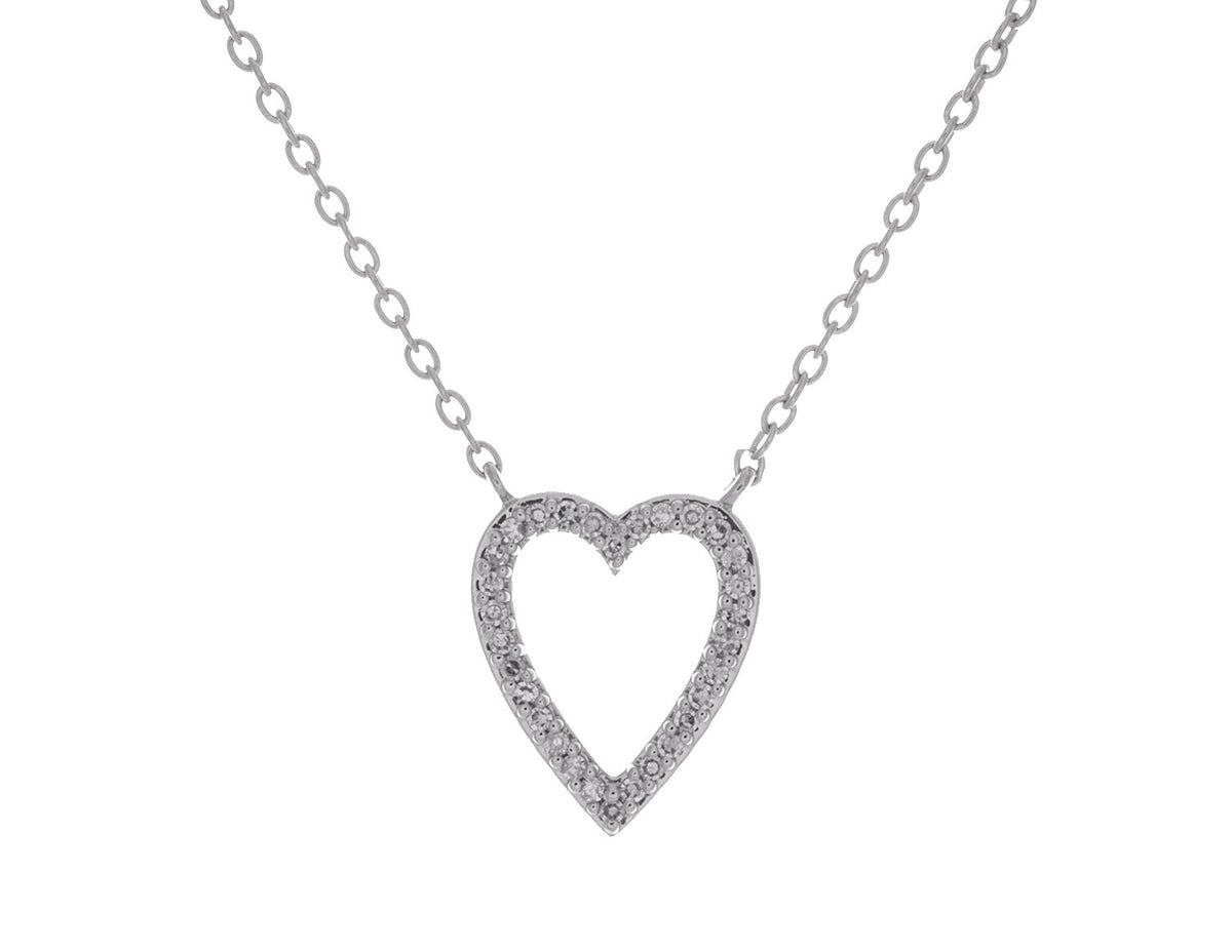 1/10ct. t.w. Diamond Heart Pendant in Sterling Silver