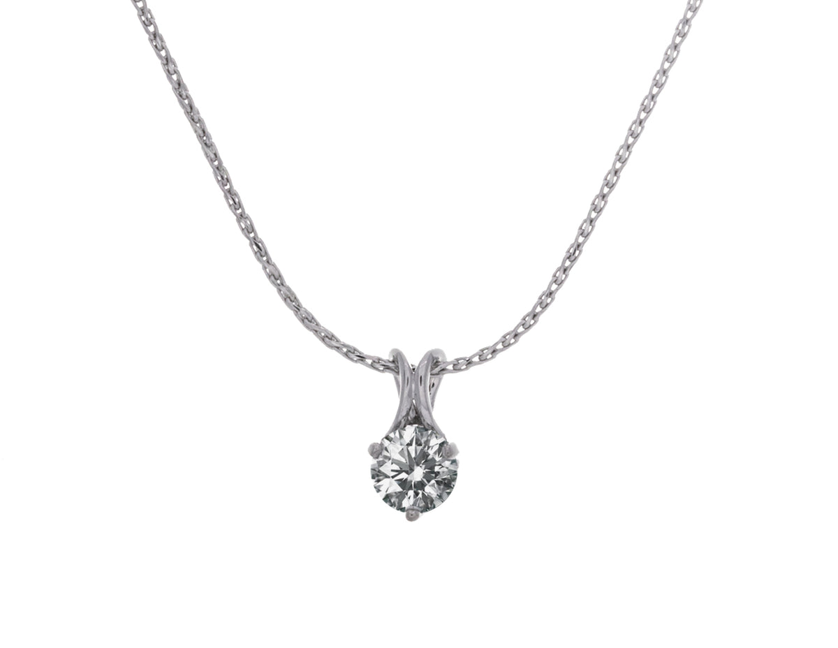1/2ct. Newborn Lab Created Diamond Pendant in 14K White Gold