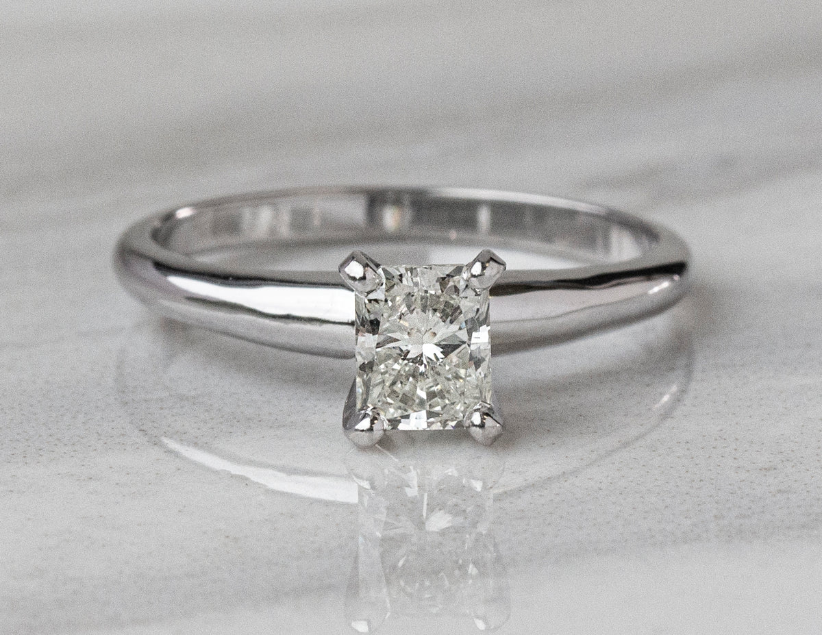 3/4ct. Solitaire Diamond Engagement Ring in 14K White Gold