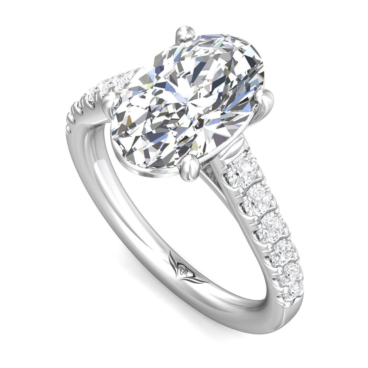 1/2ct. Diamond Engagement Ring in 14K White Gold