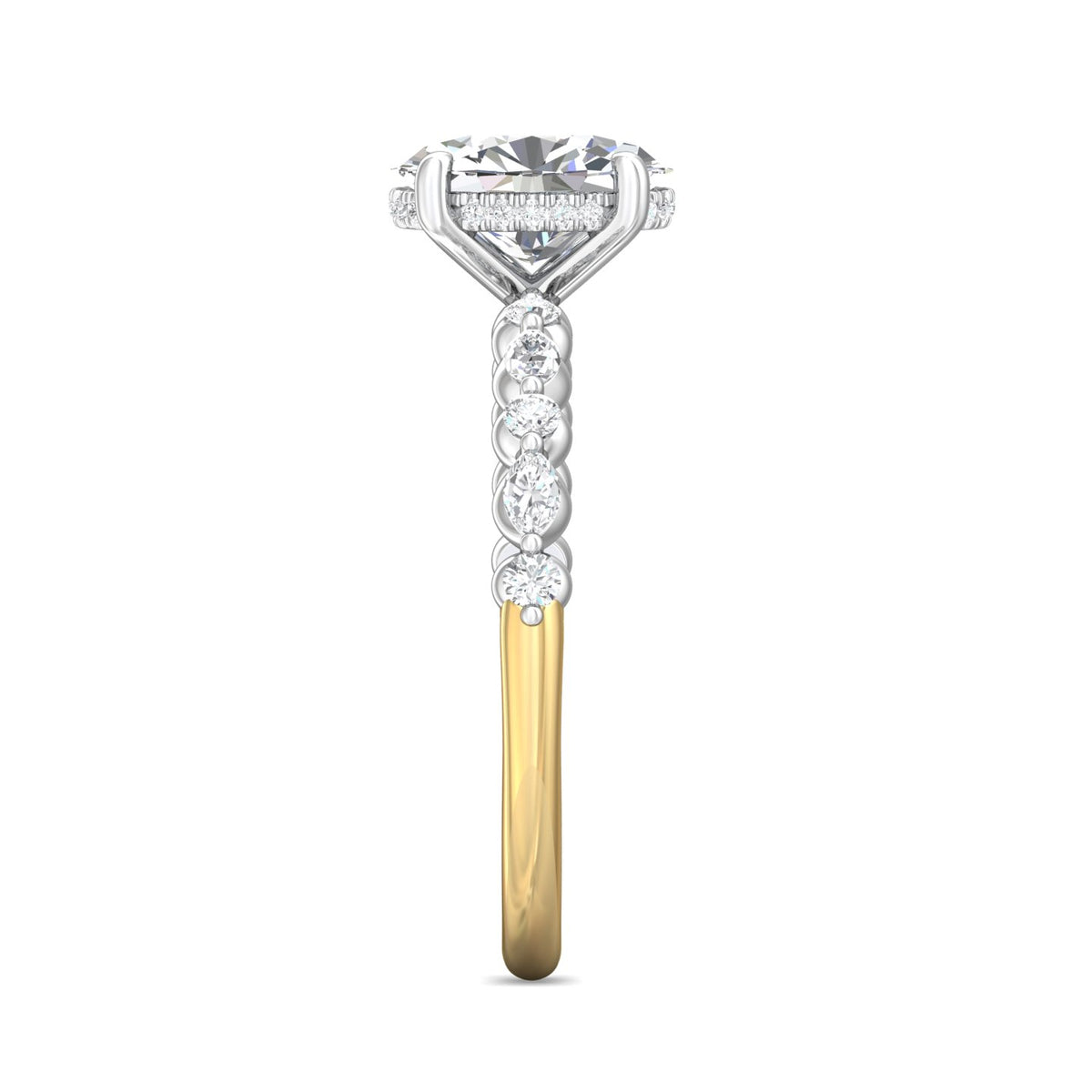1/3ct. t.w. Diamond Engagement Ring in 14K White and Yellow Gold