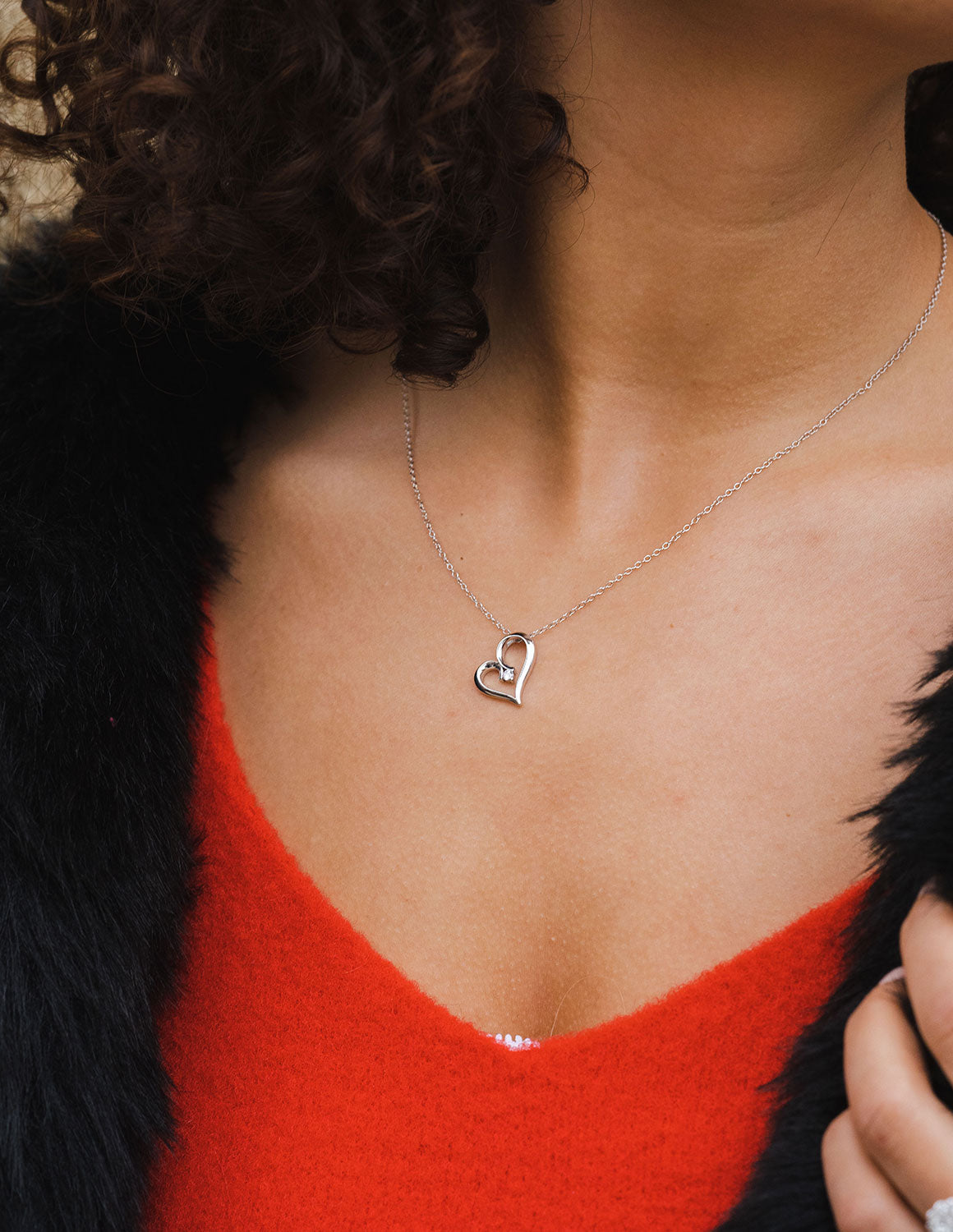 .04ct. t.w. Kessler 81 Diamond Heart Pendant in Sterling Silver