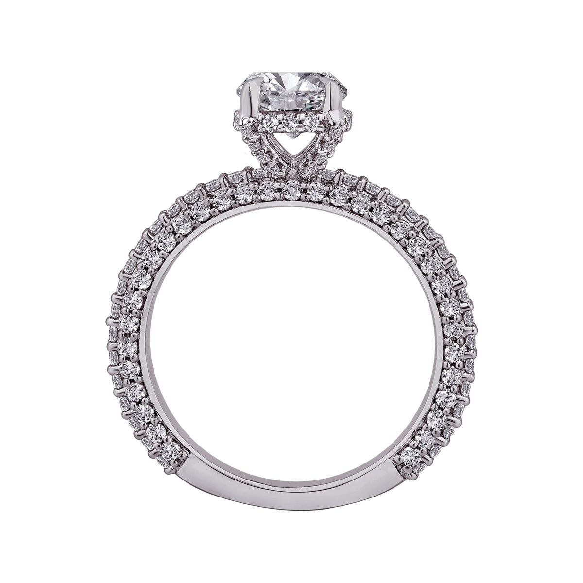 7/8ct. t.w. Diamond Engagement Ring in 14K White Gold