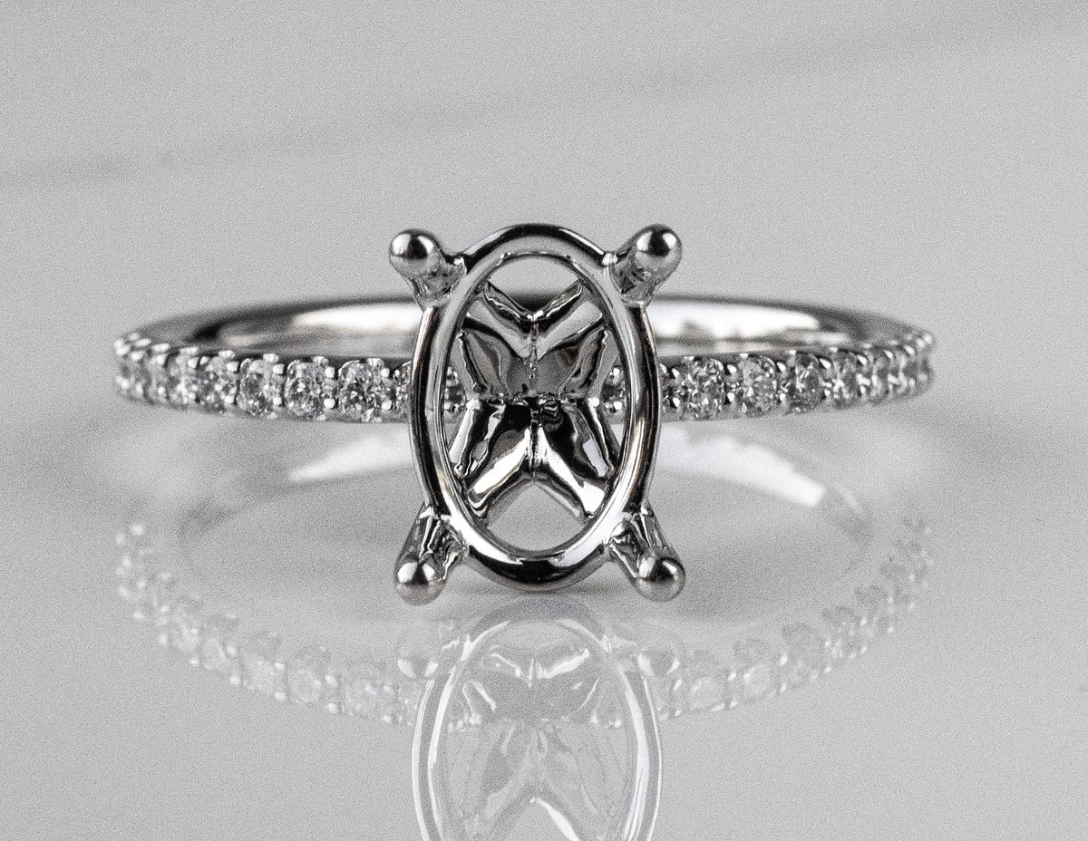 1/5ct. t.w. Diamond Engagement Ring in 14K White Gold