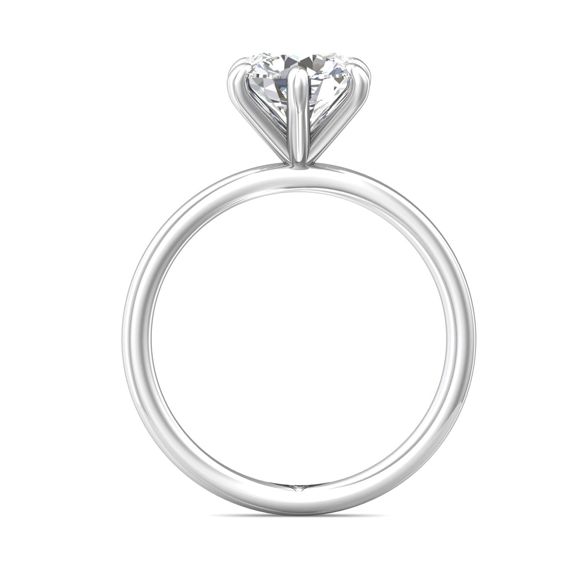 2mm Solitaire Engagement Ring in 14K Yellow Gold