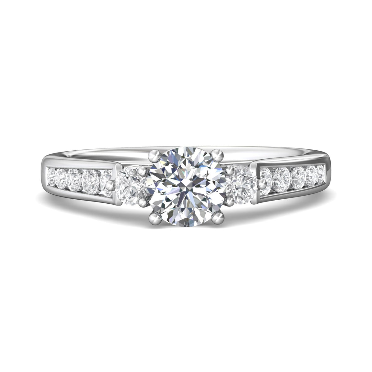 1/2ct. t.w. Round Cut Diamond Engagement Ring in 14K White Gold