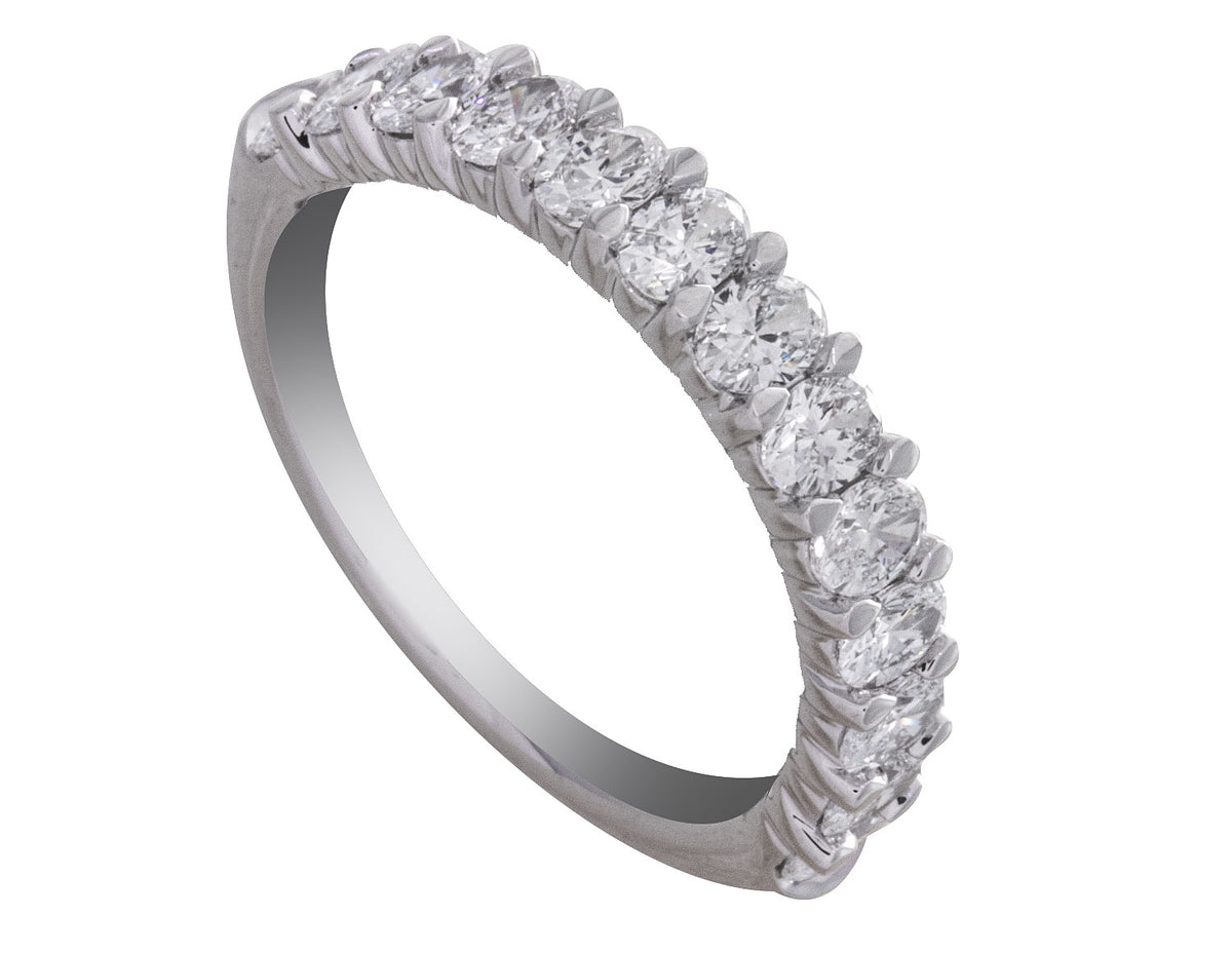 1ct. t.w. Oval Cut Newborn Lab Created Diamond Anniversary Ring in 14K White Gold