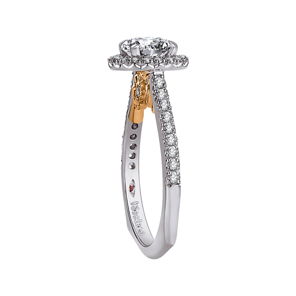 2/5ct. t.w. Diamond Engagement Ring in 14K White and Yellow Gold
