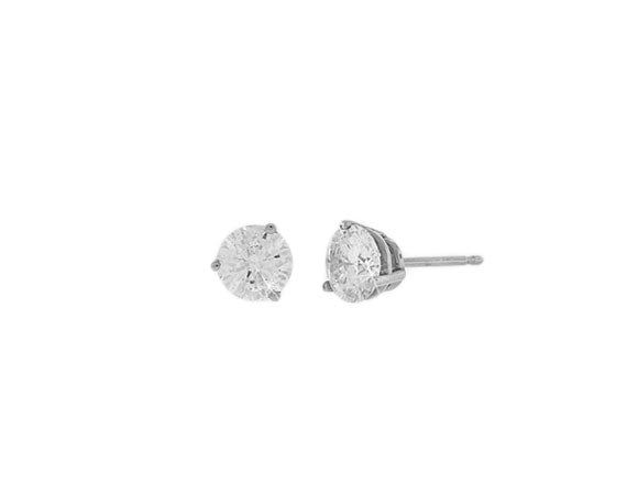 1 1/4ct. t.w. Kessler 81 Round Diamond Studs in 14K White Gold