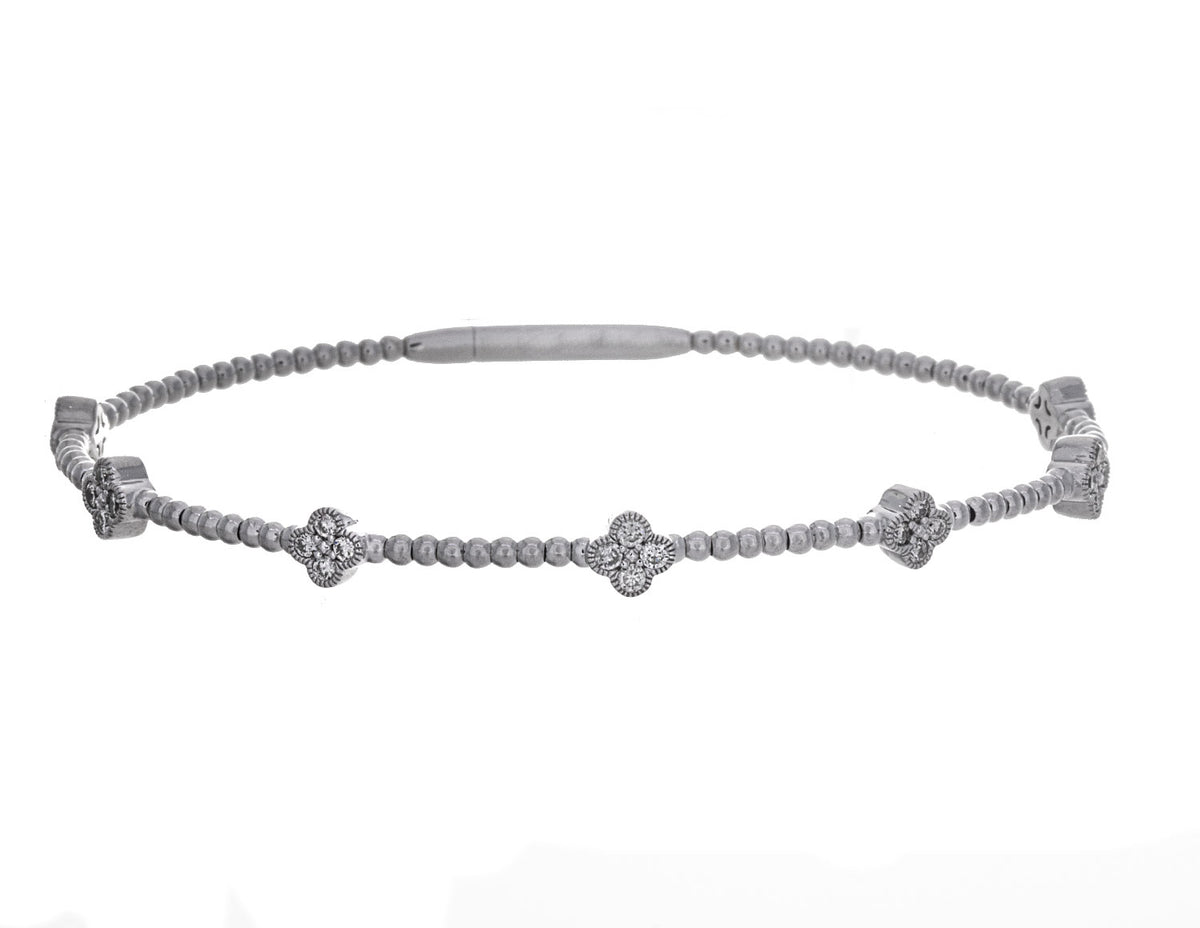 2/5ct. t.w. Diamond Bangle Bracelet in 14K White Gold