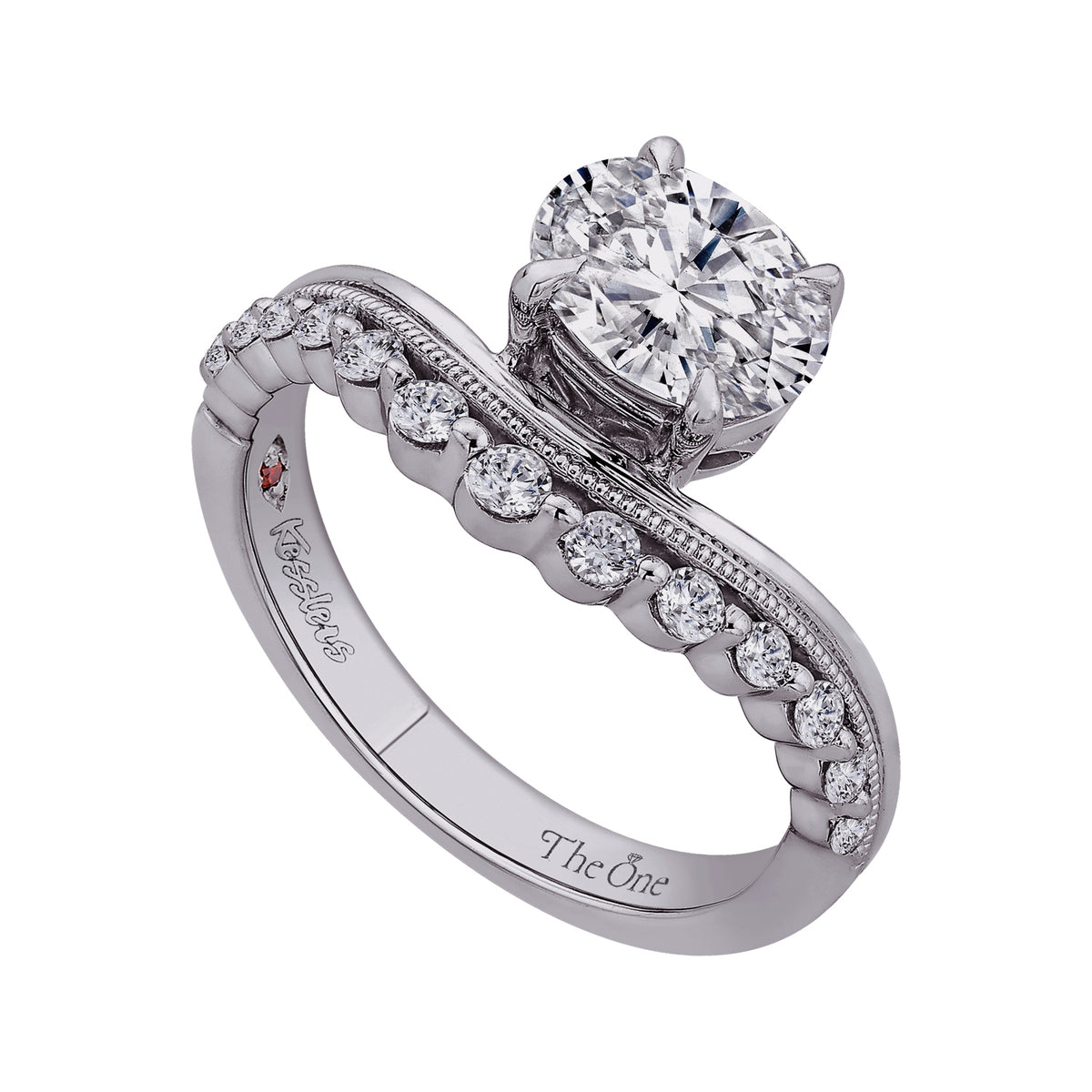 1/4ct. t.w. Round Cut Diamond Engagement Ring in 14K White Gold