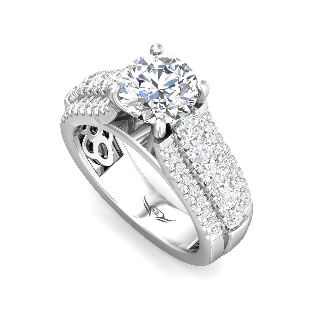 1 1/5ct. t.w. Diamond Engagement Ring in 14K White Gold