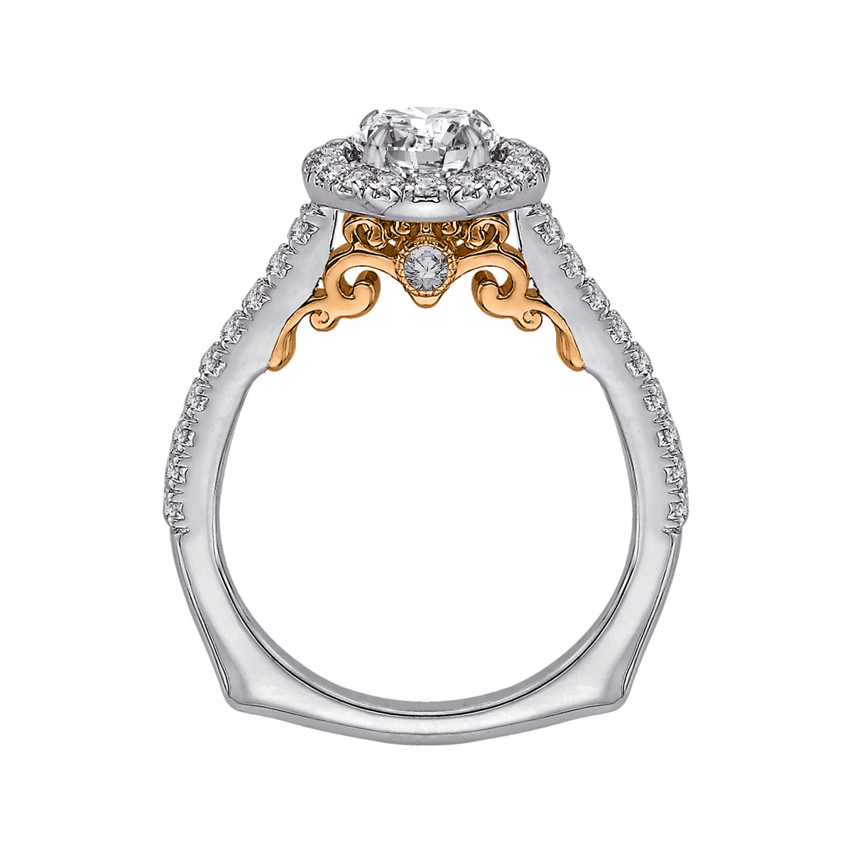 2/5ct. t.w. Diamond Engagement Ring in 14K White and Yellow Gold