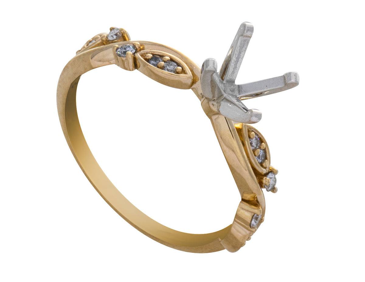 1/8ct. t.w. Diamond Engagement Ring in 14K Yellow Gold