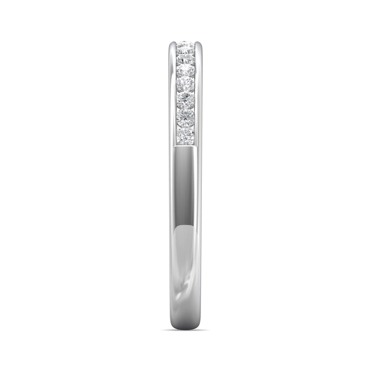 1/4ct. t.w. Round Cut Diamond Wedding Ring in 14K White Gold