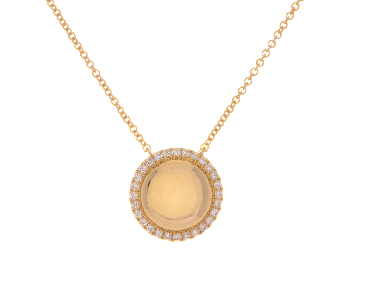 1/8ct. t.w. Diamond Disc Pendant in 14K Yellow Gold