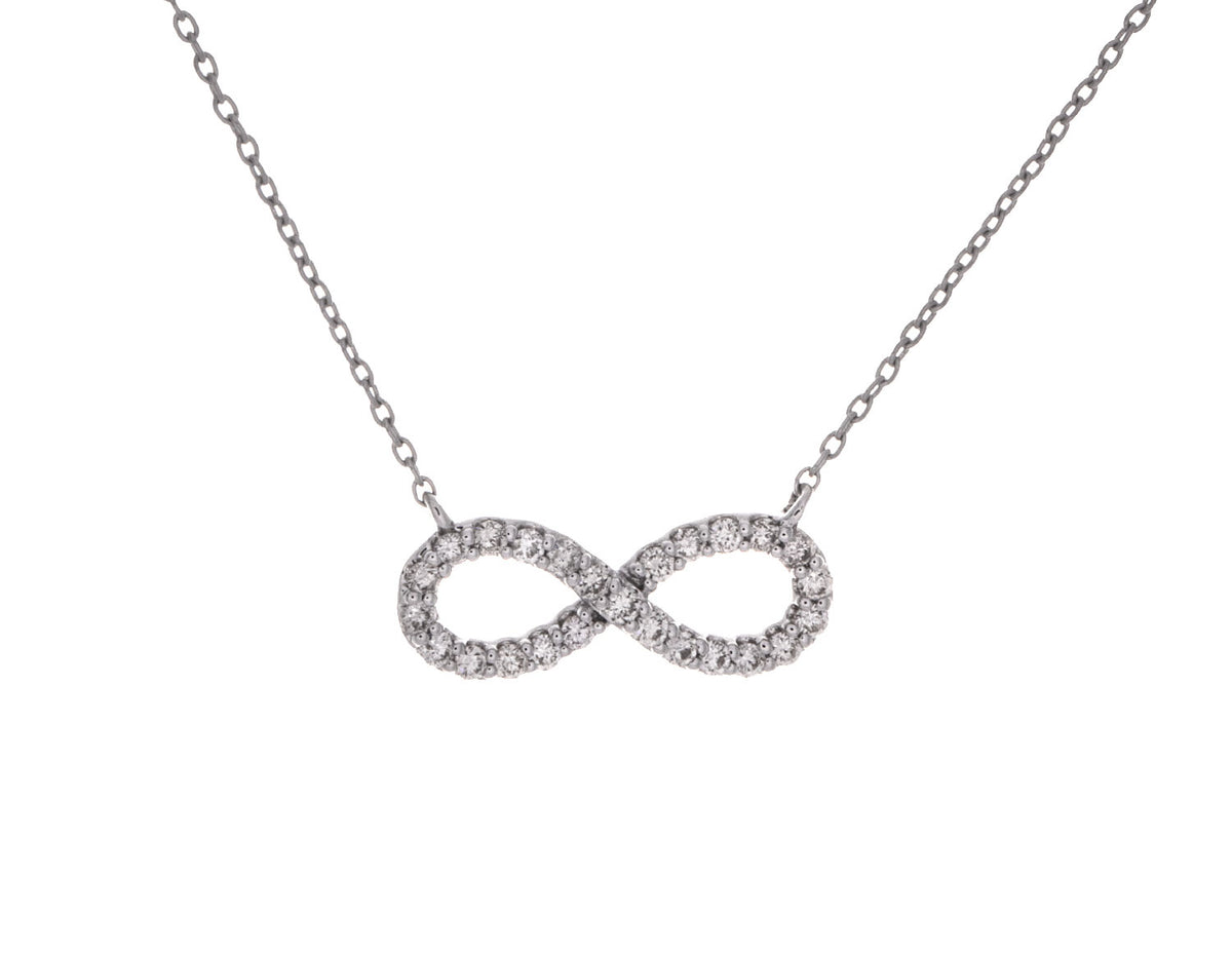 1/4ct. t.w. Diamond Infinity Pendant in 14K White Gold
