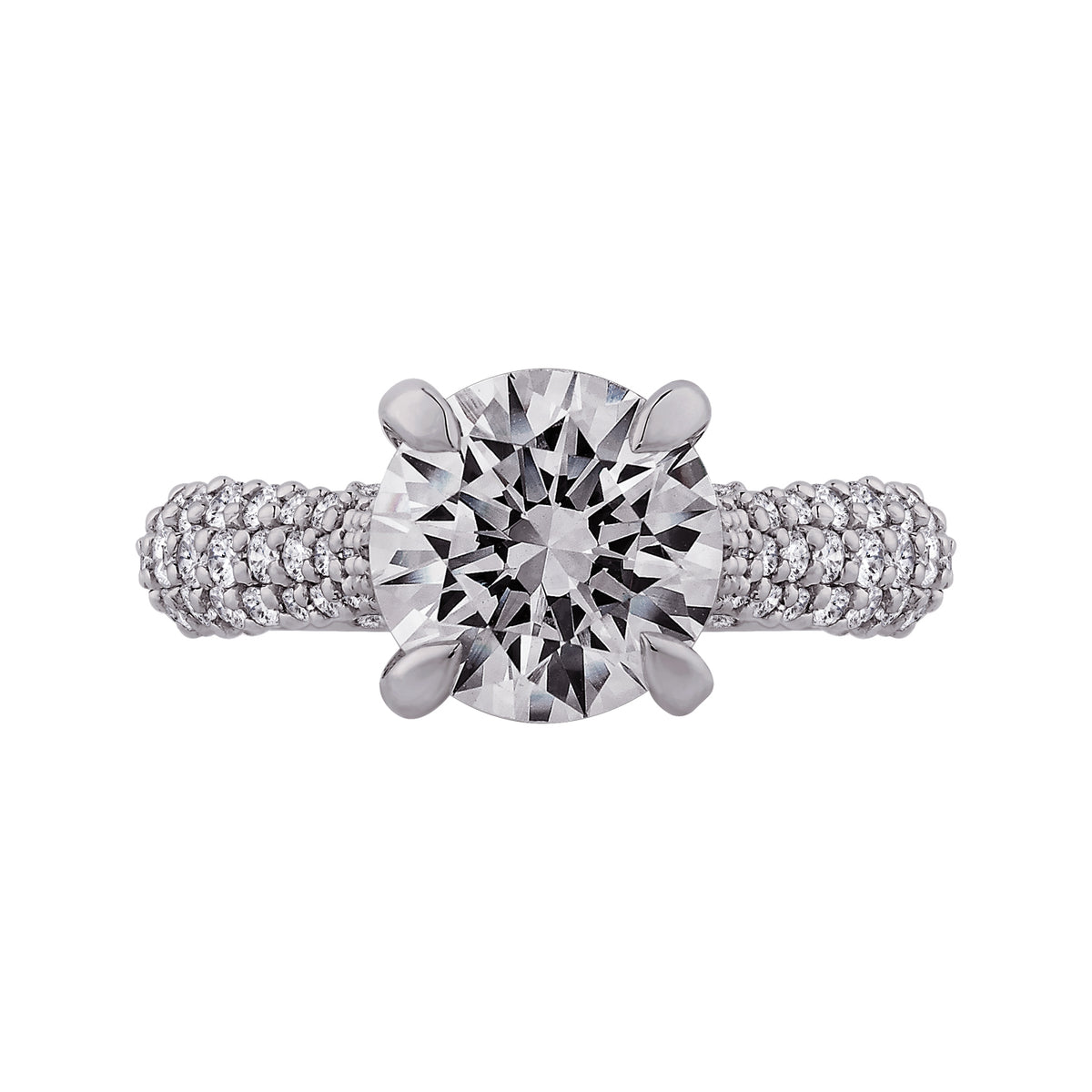 1 1/3ct. t.w. Round Cut Diamond Engagement Ring in 14K White Gold