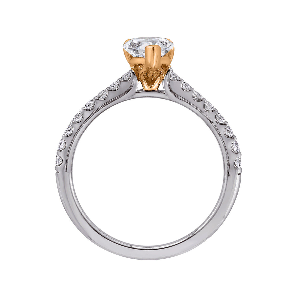 1/4ct. t.w. Diamond Engagement Ring in 14K White and Yellow Gold