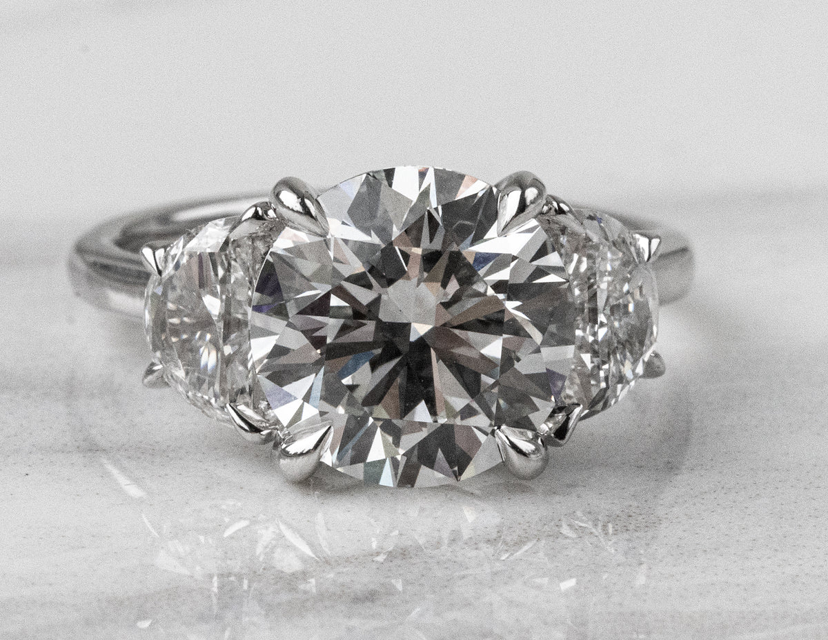 5ct. t.w. Round Cut Newborn Lab Created Diamond Engagement Ring in 14K White Gold