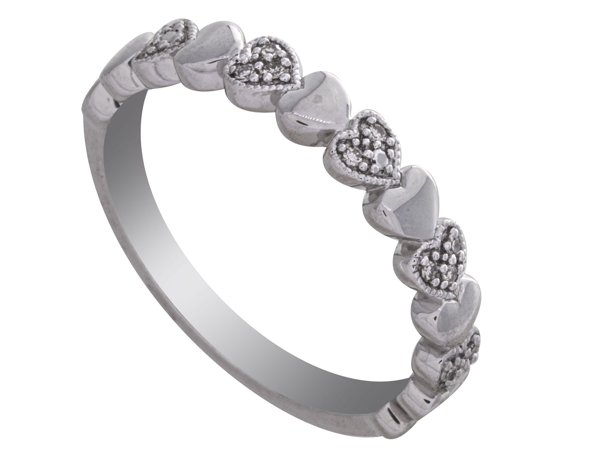 .05ct. t.w. Diamond Heart Ring in Sterling Silver