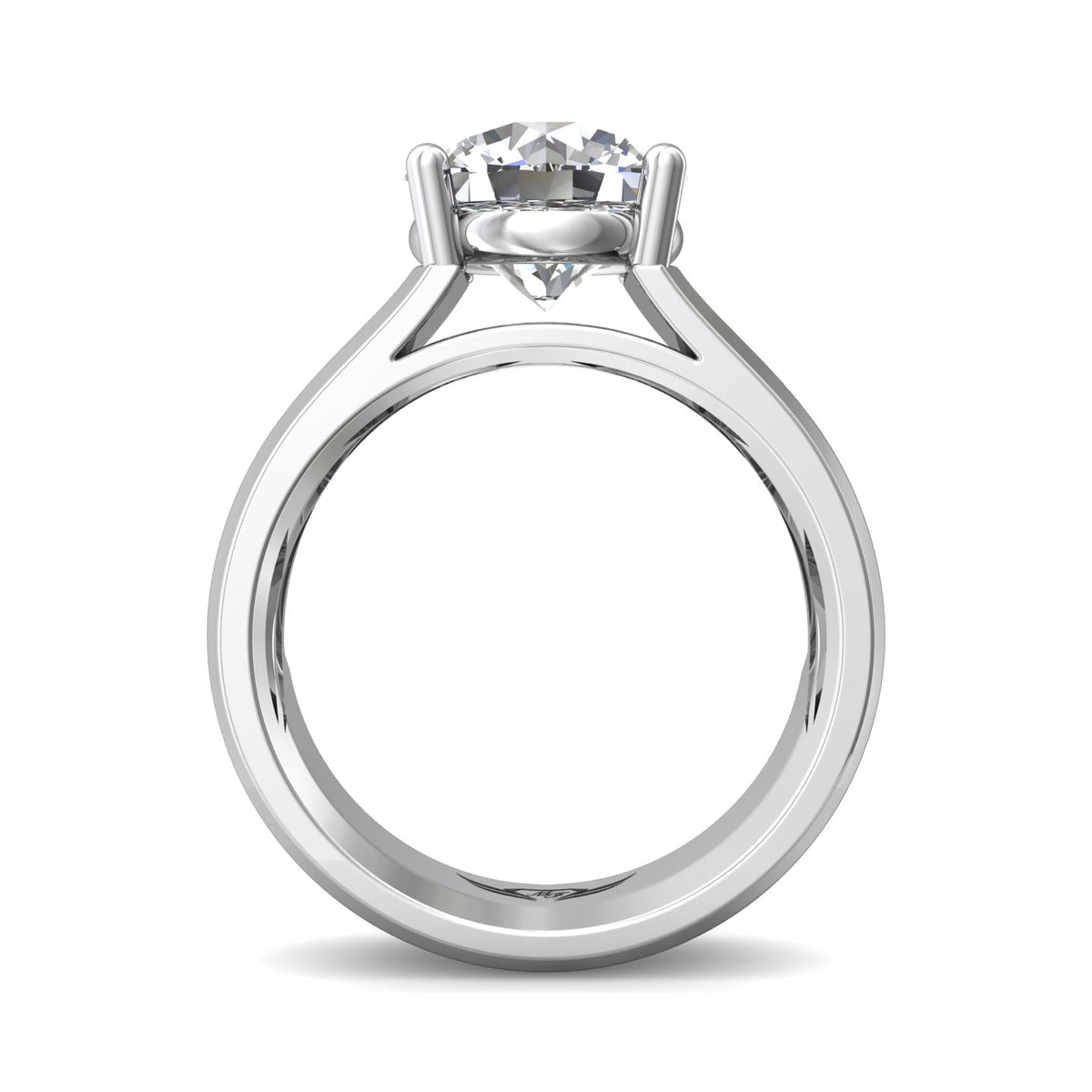 7mm Solitaire Engagement Ring in 14K White Gold