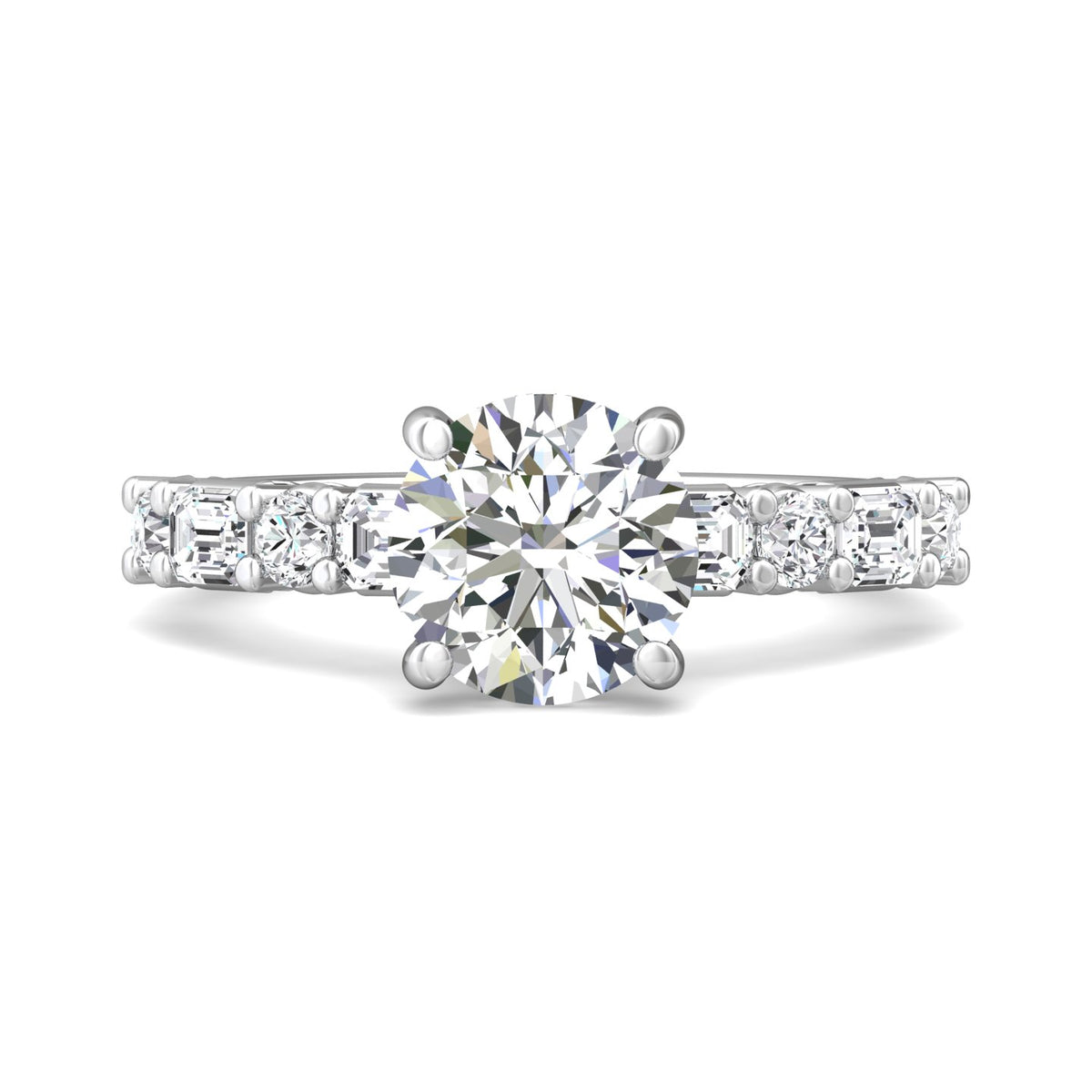 7/8ct. t.w. Diamond Engagement Ring in 14K White Gold