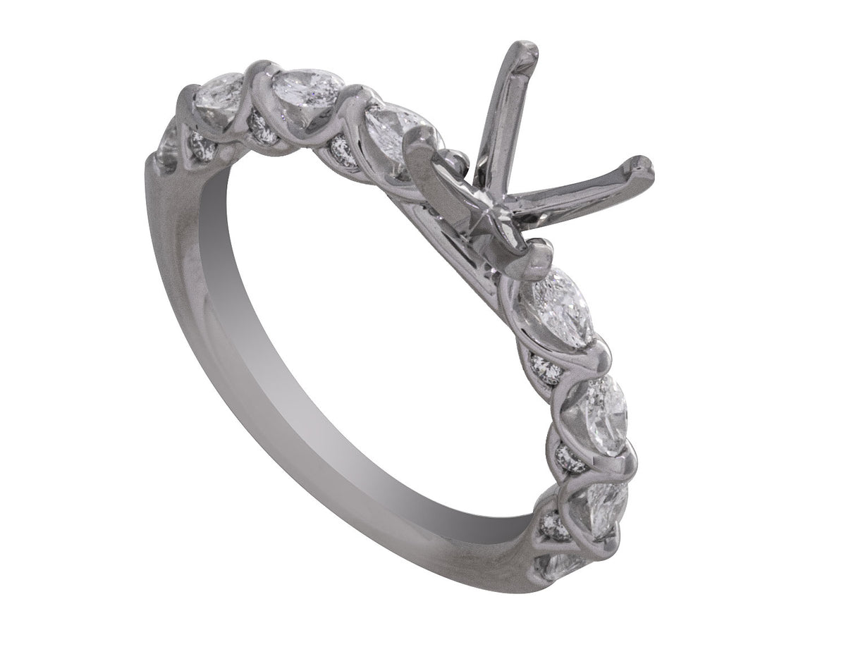 1/2ct. t.w. Kessler 81 Diamond Engagement Ring in Platinum