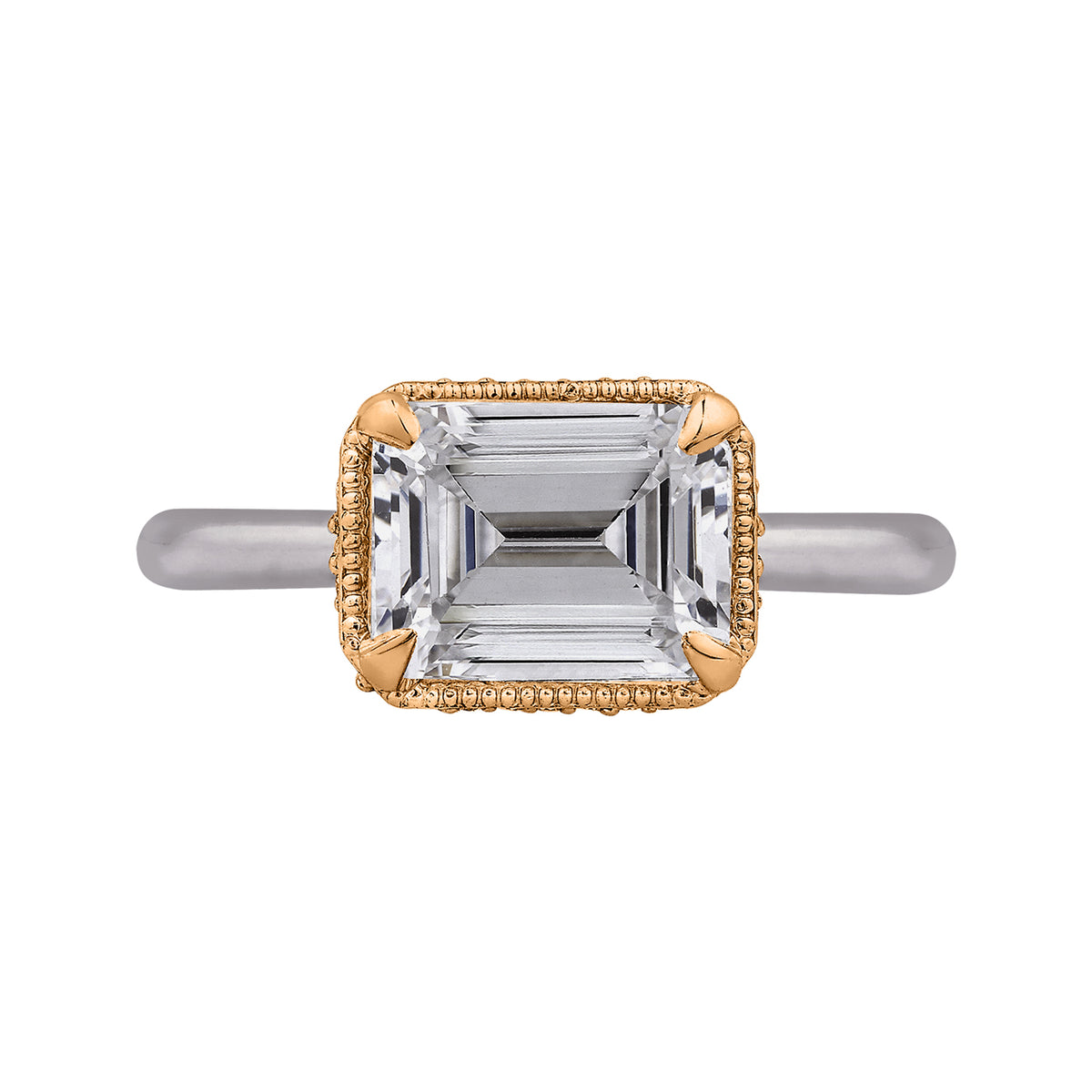 1/10ct. t.w. Diamond Engagement Ring in 14K White and Yellow Gold